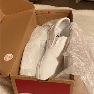 White Slip on Vans